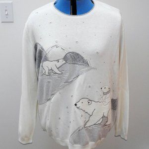 Alfred Dunner Polar Bears Woman's Sweater